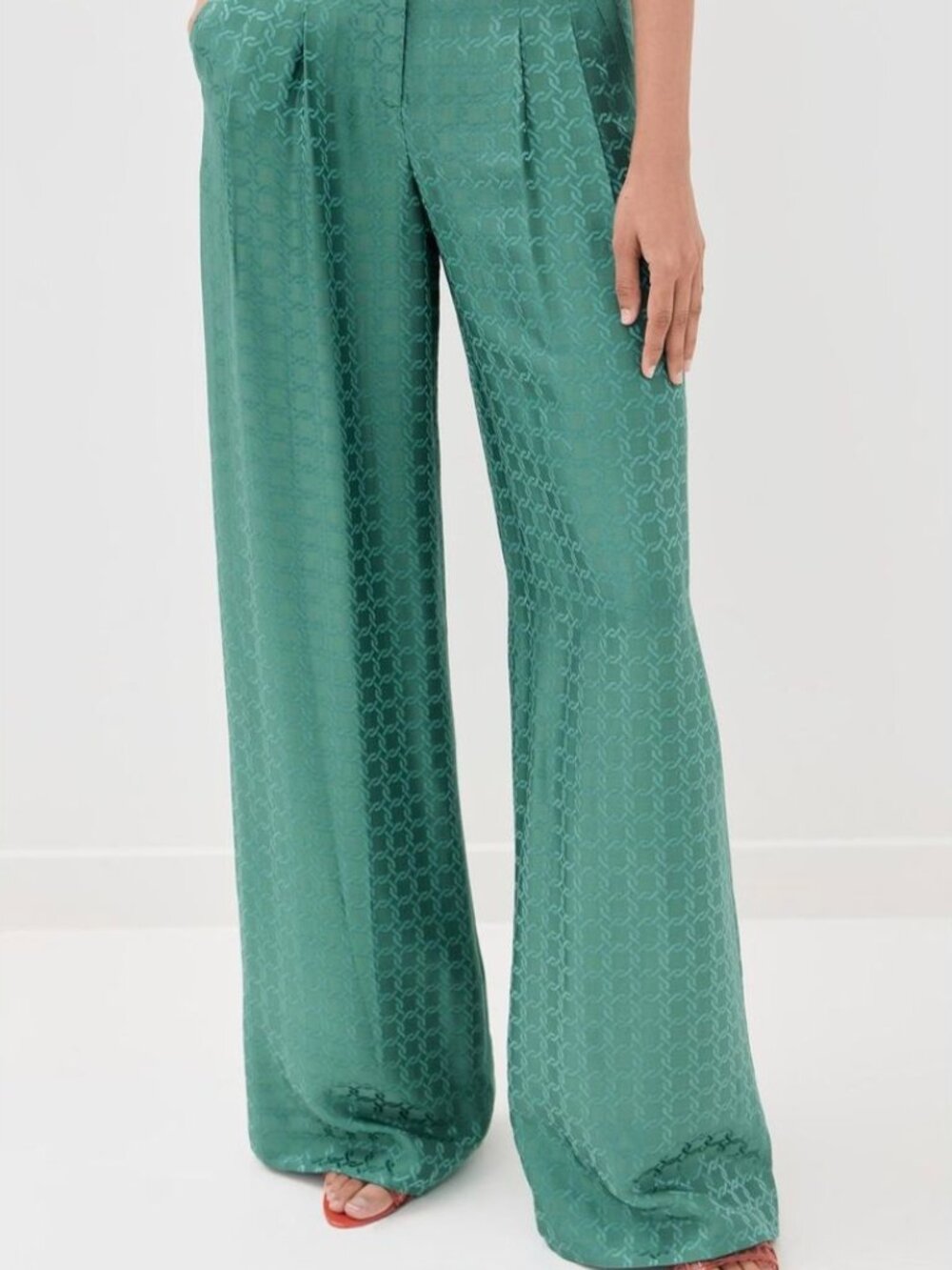 NWOT Veronica Beard Silk Patterned Pantsuit + Tank - Picture 11 of 16